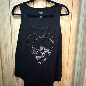 Torrid Black Graphic Sleeveless Tank Top